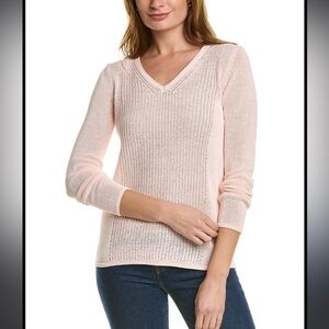J McLaughlin‎ Donovan V-neck Pink Sweater Size XS